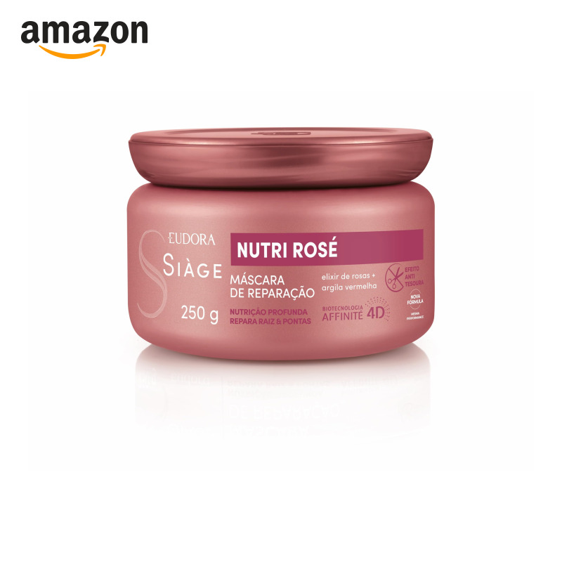 Máscara Capilar em Creme Eudora Siàge Nutri Rosé, 250g | Nutrição Profunda