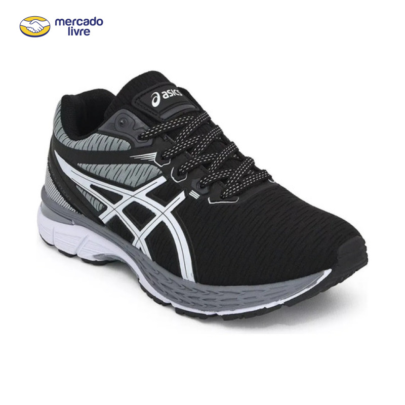 Tênis Asics Revelation Couro Corrida Caminhada Treino Barato