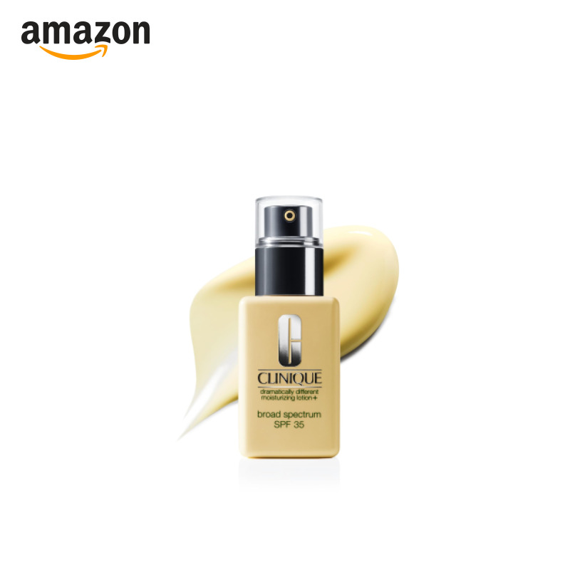 Clinique Dramatically Different Hidratante Facial em Loção com FPS 50 | FPS 50 para Pele Seca com Ácido Hialurônico e Glic...