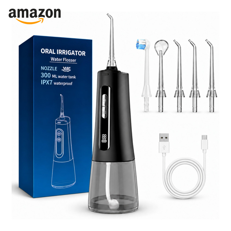 Anúncio patrocinado – Irrigador Oral Portátil com Jato de Água Supersônico, 9 Modos de Limpeza | Tanque de 300ML, Ideal pa...