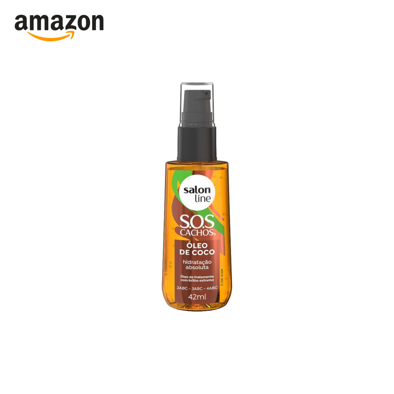 Salon Line, Óleo de Coco, SOS Cachos, Vegano - Para Cabelos Ondulados, Cacheados e Crespos, 42ml