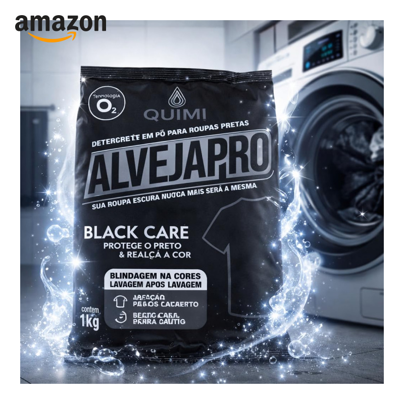 Anúncio patrocinado – AlvejaPro Black Detergente em Pó 1kg para Roupas Pretas – Mantém a Cor Intensa, Evita Desbotamento, ...