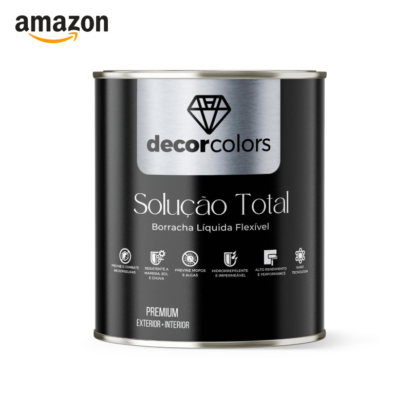 Anúncio patrocinado – DECOR COLORS Tinta Borracha Líquida Solução Total 4,3kg (Preto)