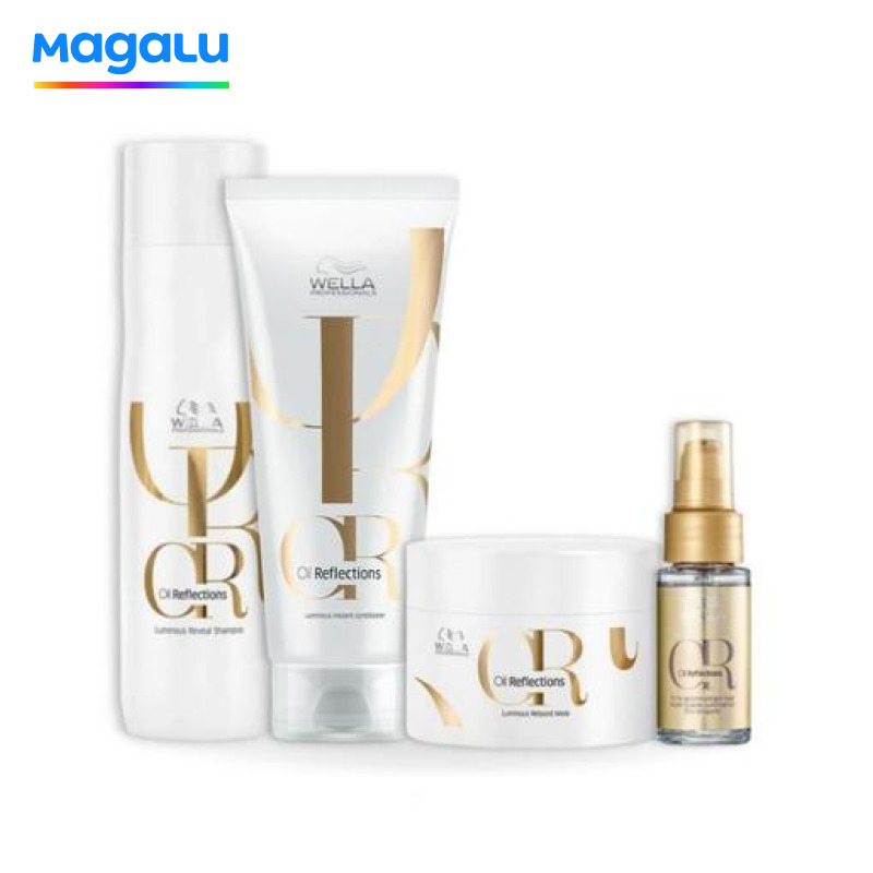 Wella Oil Reflections Sh 250ml + Cond 200ml + Masc 150ml + Oleo 30ml - Wella profissional
