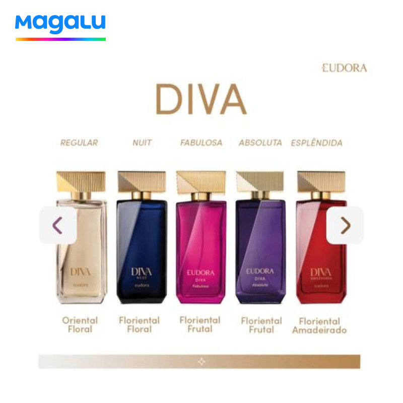 Diva Nuit Desodorante Colônia 100ml/marybluecosmeticos e Moda fitness - Eudora