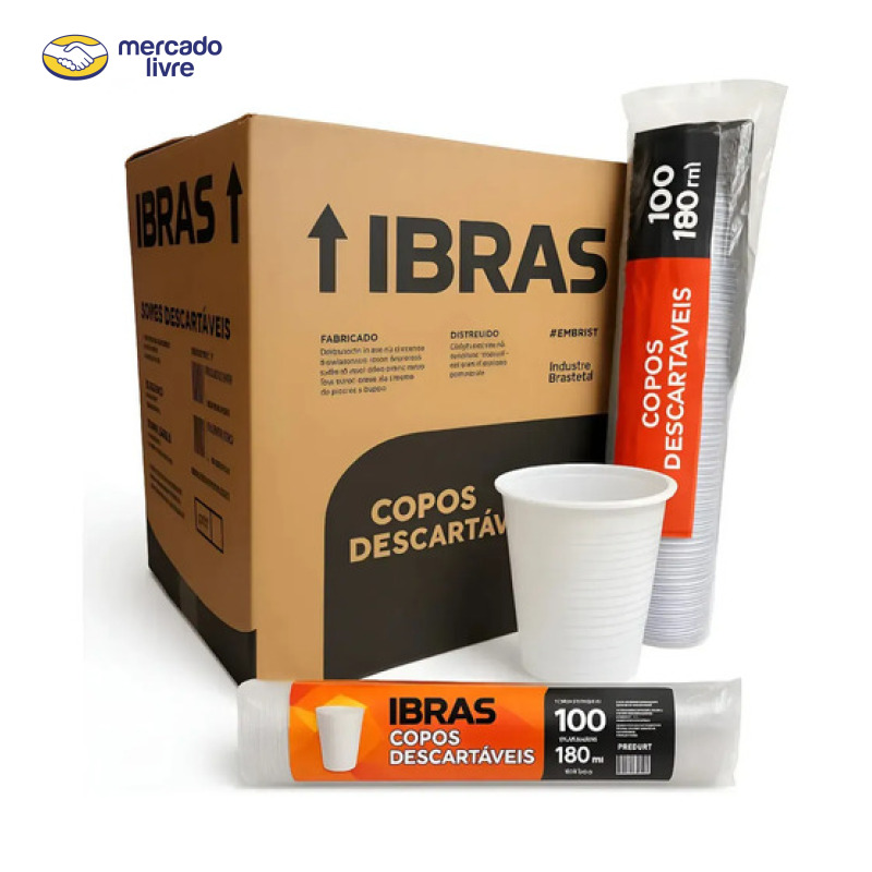 Copo P/ Água Reforçado 180ml Transp Descartável Ps 2500 Uni
