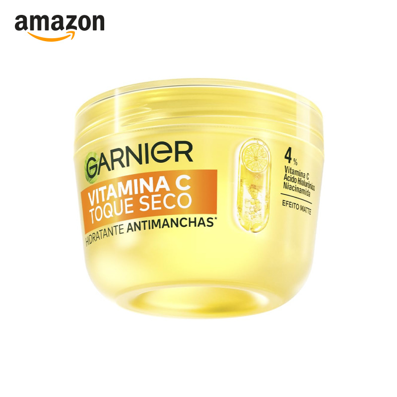 Skin Care Hidratante Facial Garnier Uniform & Matte Toque Seco 85g | Creme com vitamina C e ácido hialurônico, reduz poros e