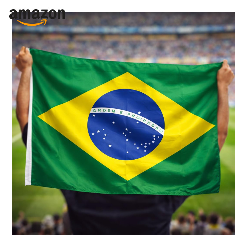 Bandeira do Brasil Premium 130x90 cm Copa do Mundo Eleições Com Espaço para Haste Orgulho Nacional Verde Amarelo