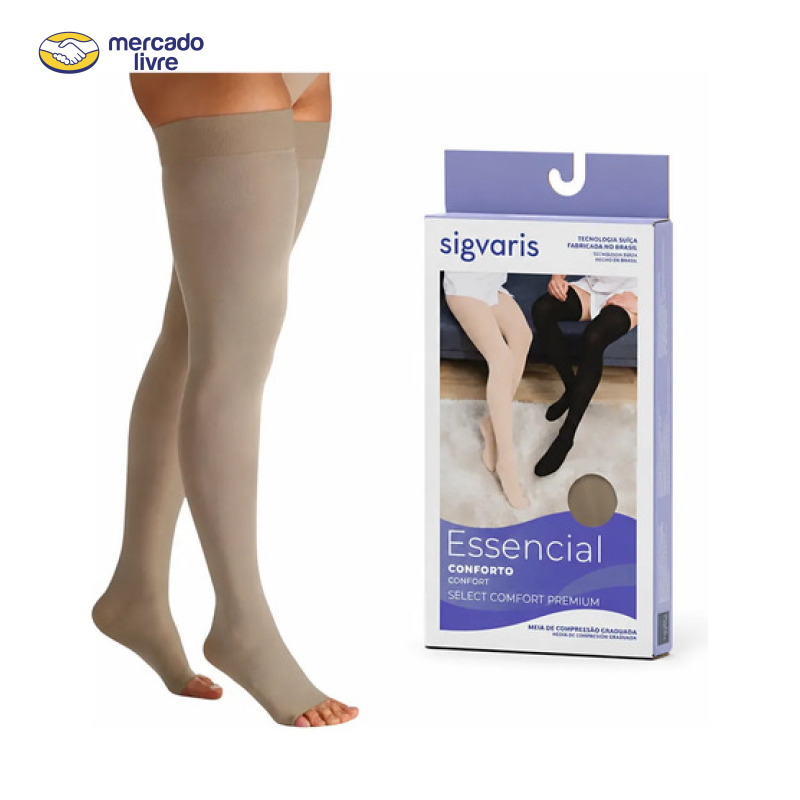 Meia De Compressão 7/8 Coxa Sigvaris Select Confort Premium
