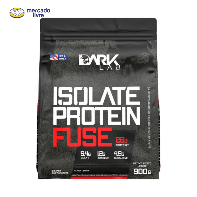 Whey Isolate Protein Fuse 900g Dark Lab Sabor Morango