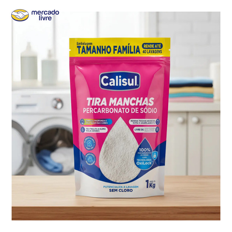 Percarbonato De Sódio 100% Puro Tira Manchas Alvejante - 1kg Calisul Original