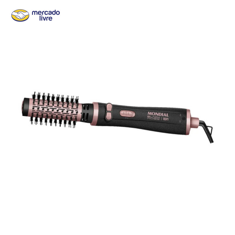 Escova Rotativa Mondial Ceramica Tourmaline Ion 3x1 Erb-01 Rosa 127/220v