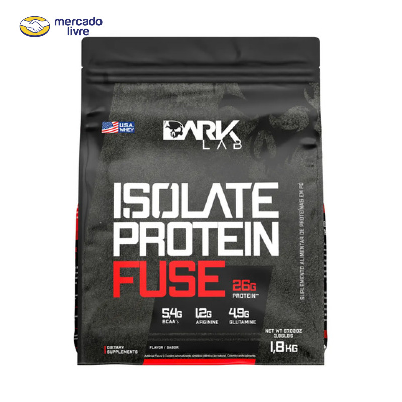 Suplemento Whey Isolate Protein Fuse 1,8kg sabor Morango Dark Lab