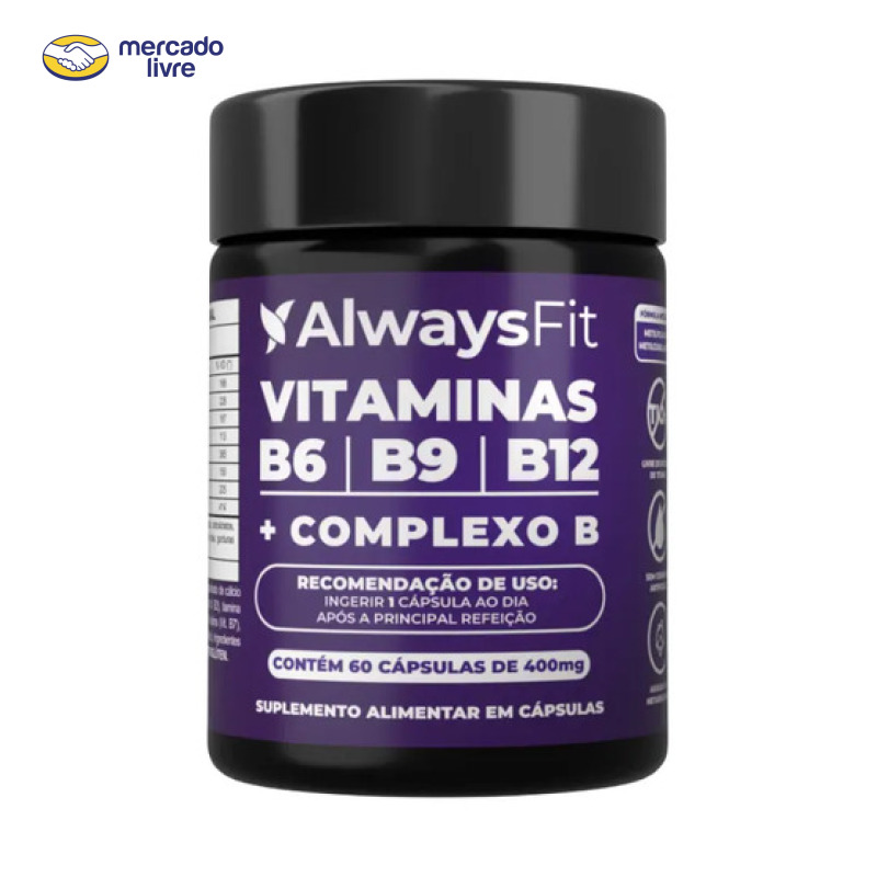 Complexo B Alwaysfit | Metilfolato + Metilcobalamina + Vitaminas Do Complexo B | 60 Cápsulas